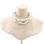 Cotton pearl ribbon statement necklace by Anq