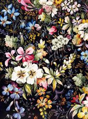 Flowered textile design