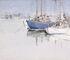 View of boats moored in Poole Harbour