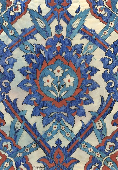 Tile decoration in the mosque of Rustem Pasha, Constantinople​