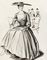 Victor Stiebel day dress, fashion illustration