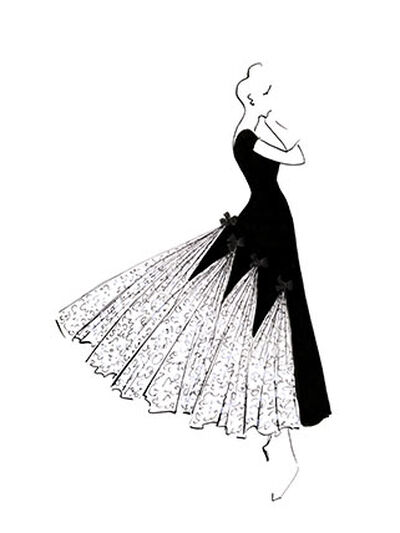 Carol's short evening dress