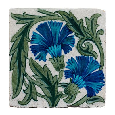 Blue carnations tile
