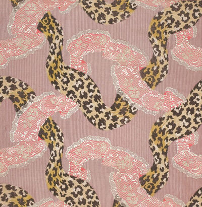 Brocaded silk dress panel