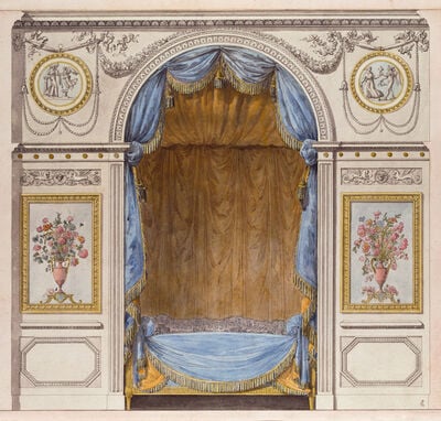 Design for decoration of a bedroom alcove