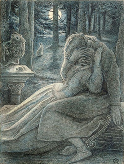 Love, a couple in a wood