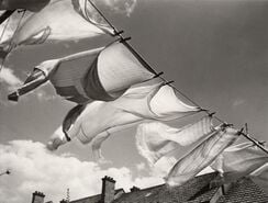 Laundry drying on a windy day