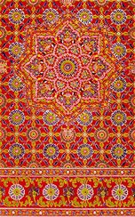 Indian embroidery on crimson silk