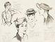 Gilbert Orcel bodice and hats by Svend and Paulette, fashion illustration