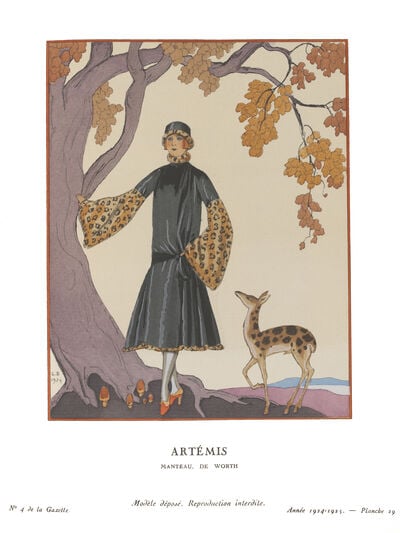 Artemis, fashion plate