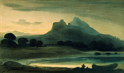 Mountainous Landscape Afterglow