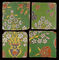 This set of patterned tiles featuring white blossom on a green background were originally produced for a richly embellished ceremonial gateway to a tomb and mosque in Kashmir.