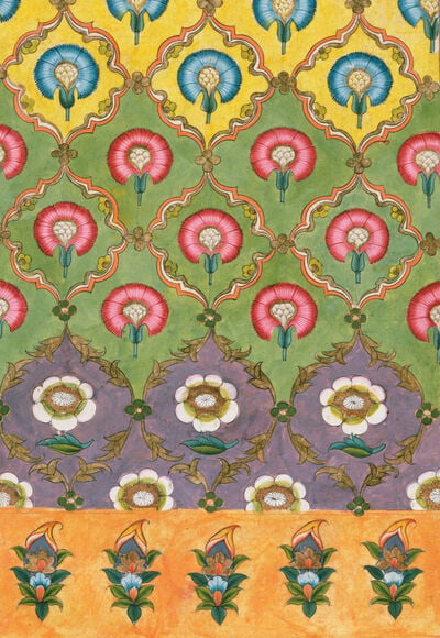 Indian floral design for textiles