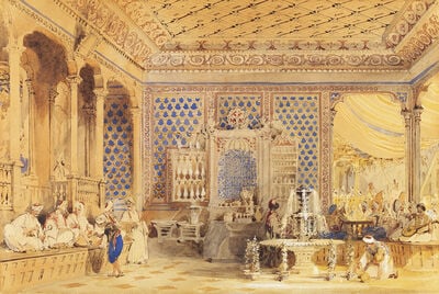 Interior of a Turkish caffinet, Constantinople