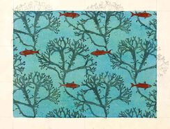 Fish and coral textile design