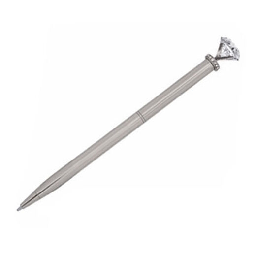 Silver diamond-topped pen