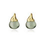 Green amethyst acorn stud earrings by Mounir
