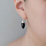 Black onyx acorn hook earrings by Mounir
