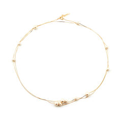 Petite cotton pearl necklace by Anq