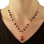 Garnet and lemon quartz necklace by Mounir