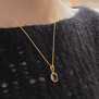 Smoky quartz pendant necklace by Mirabelle