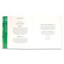 A green book open to the table of contents.