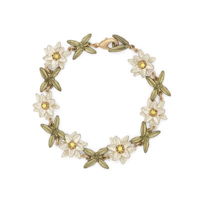 Edelweiss flowers bracelet by Michael Michaud