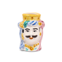 Ceramic candle holder shaped as head of Sicilian king 