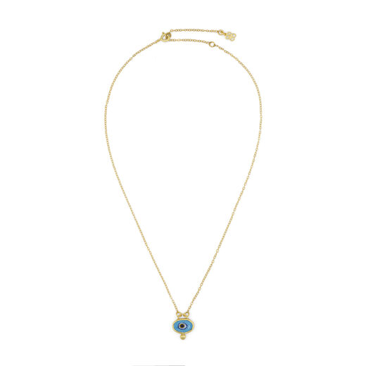 Blue evil eye necklace by Ottoman Hands