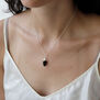 Black onyx acorn pendant necklace by Mounir