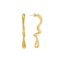 Squiggle drop earrings &ndash; gold