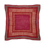 Red polka dot square wool scarf