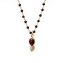 Garnet and citrine rosary necklace by Mirabelle