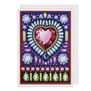 Bejewelled greetings card featuring a design by artist Cressida Bell.