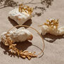 Leaves pull-through hoop earrings by Ottoman Hands