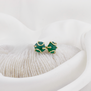 Caged green onyx stud earrings by Mounir