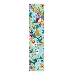 Kilburn Turquoise Chintz leather bookmark