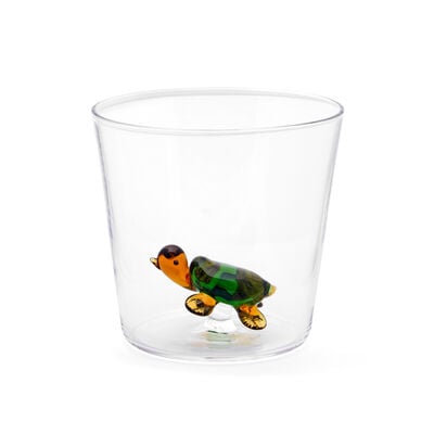 Turtle tumbler glass by Ichendorf Milano