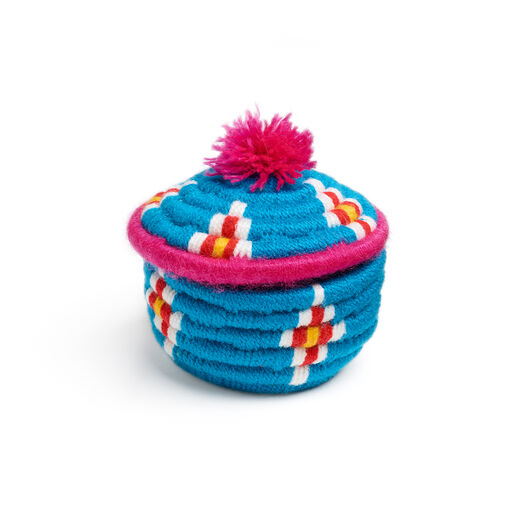 Mini blue Iranian kapu basket