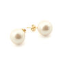 Cotton pearl stud earrings by Anq
