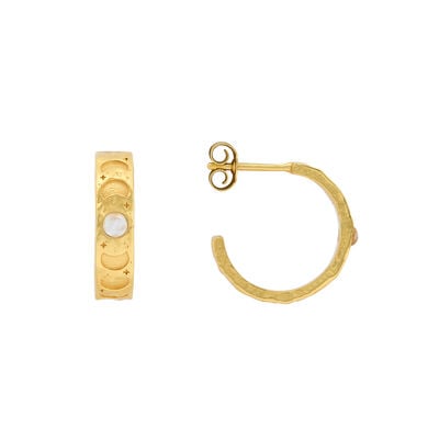 Moon phase hoop earrings by Ottoman Hands