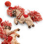 Horse beadwork earrings by Olivia Dar