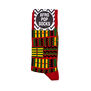 Kuba patterned red socks by Afropop