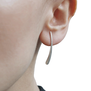Silver teardrop earrings by Mounir