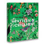 A book with a cover featuring a green floral pattern and title in white capital letters.