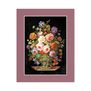 Micromosaic flower arrangement - 11 x 14" mounted print