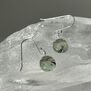 Prehnite hoop earrings by Mirabelle