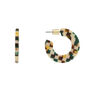 Chequerboard hoop earrings