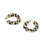 Chequerboard hoop earrings