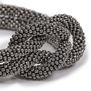 Silver glass bead knot bracelet